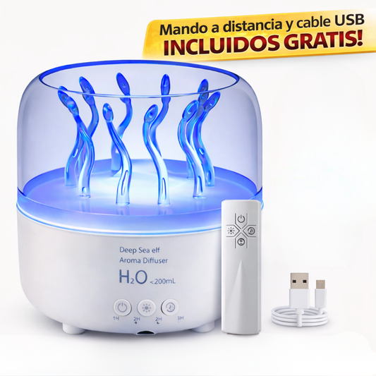 Humidificador con efecto de medusa