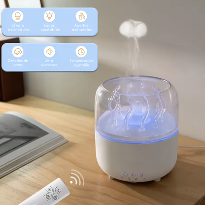 Humidificador con efecto de medusa