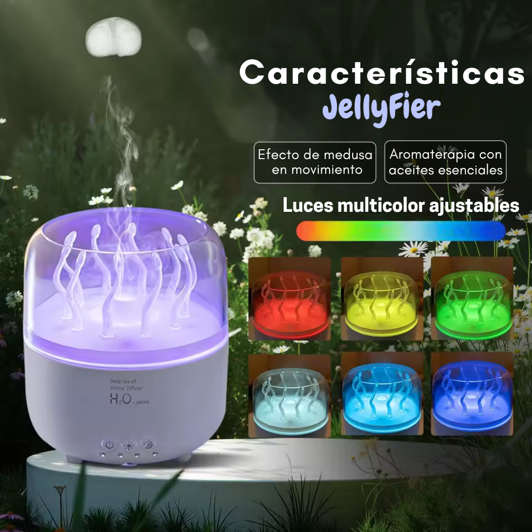 Humidificador con efecto de medusa