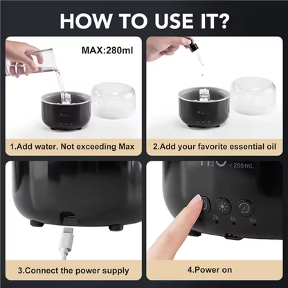 Humidificador con efecto de medusa