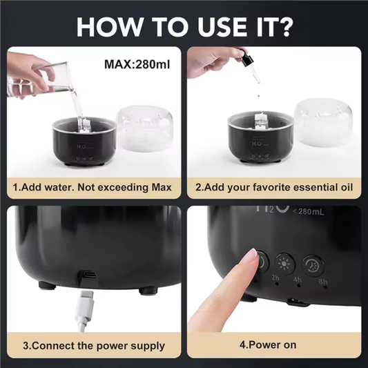 Humidificador con efecto de medusa